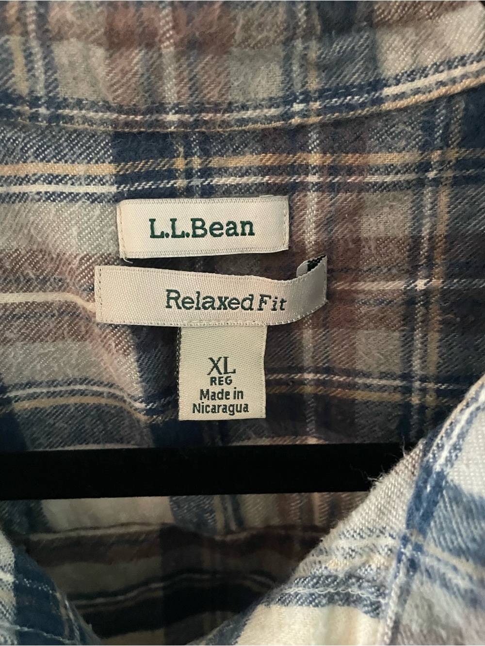 L.L. Bean Women's Scotch Plaid Flannel Shirt, Tunic 100% Cotton Size XL - Picture 2 of 4